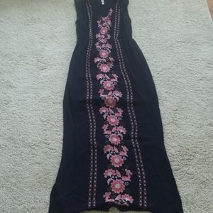 Navy blue maxi dress